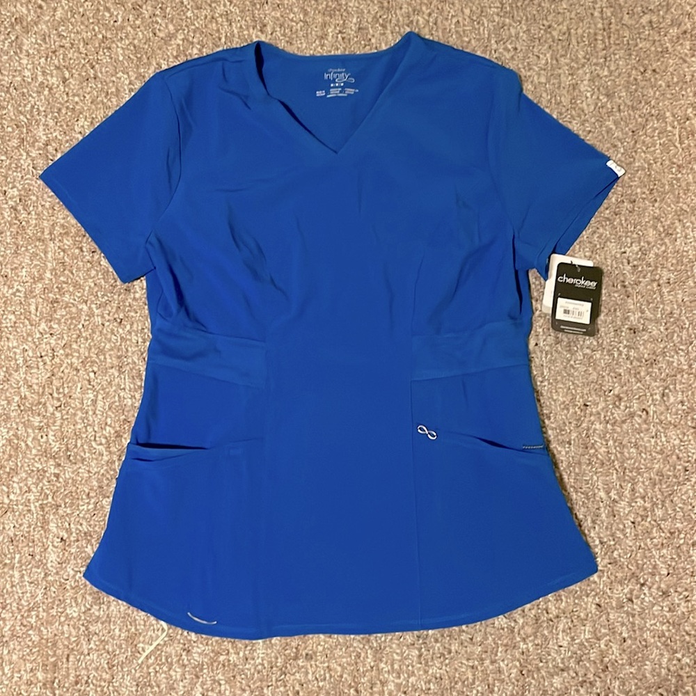 Royal Blue Scrub Top
